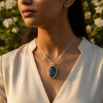 Load image into Gallery viewer, Silver Pill Box with Gemstone | Decorative Jewelry Box