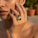 Load image into Gallery viewer, 925 Silver Green Gemstone Pendant | Marquise Cut | Women's Jewelry