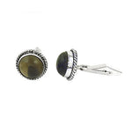 Load image into Gallery viewer, Silver Cufflinks with Gemstone | Formal Wear Accessories