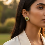 Load image into Gallery viewer, 925 Silver Green Amethyst Stud Earrings for Women | Gift