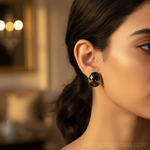 Load image into Gallery viewer, Silver Smoky Quartz Oval Stud Earrings | Women's Jewelry