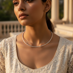 Load image into Gallery viewer, Silver Choker Necklace | 925 Sterling Silver | Minimalist Jewelry