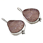Load image into Gallery viewer, Silver Druzy Stone Earrings for Women | Statement Jewelry