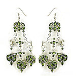 Load image into Gallery viewer, 925 Silver Peridot Dangle Earrings for Women | Gemstone Jewelry