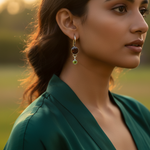 Load image into Gallery viewer, 925 Silver Garnet & Peridot Drop Earrings for Women | Gift