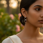 Load image into Gallery viewer, 925 Silver Garnet Drop Earrings for Women | Gemstone Jewelry