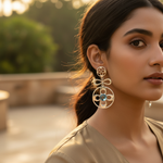 Load image into Gallery viewer, 925 Silver Blue Topaz Earrings | Floral Design | Women's Jewelry