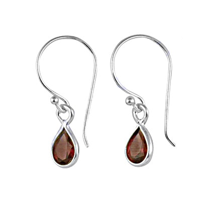 925 silver garnet teardrop earrings for women | gift jewelry