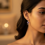 Load image into Gallery viewer, 925 Silver Amethyst Drop Earrings for Women | Gemstone Jewelry