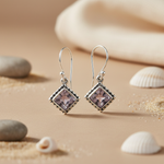 Load image into Gallery viewer, 925 Silver Amethyst Drop Earrings | Women's Jewelry Gift