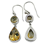 Load image into Gallery viewer, 925 Silver Citrine Teardrop Earrings for Women | Gemstone Jewelry