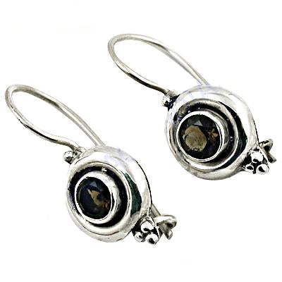 925 silver smoky quartz drop earrings for women | gift