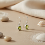 Load image into Gallery viewer, 925 Silver Peridot Drop Earrings for Women | Dangle Earrings