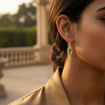Load image into Gallery viewer, 925 Silver Peridot Drop Earrings for Women | Dangle Earrings