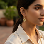 Load image into Gallery viewer, 925 Silver Citrine Teardrop Earrings for Women | Dangle Earrings