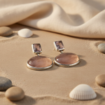 Load image into Gallery viewer, 925 Silver Rose Quartz Earrings for Women | Gemstone Jewelry