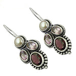 Load image into Gallery viewer, 925 Silver Gemstone Drop Earrings for Women | Dangle Jewelry