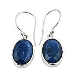 Load image into Gallery viewer, 925 Silver Sapphire Drop Earrings for Women | Gemstone Jewelry