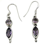 Load image into Gallery viewer, 925 Silver Amethyst Drop Earrings for Women | Gemstone Jewelry
