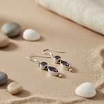 Load image into Gallery viewer, 925 Silver Amethyst Drop Earrings for Women | Gemstone Jewelry