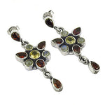 Load image into Gallery viewer, 925 Sterling Silver Gemstone Earrings for Women | Floral Design