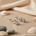 Load image into Gallery viewer, Silver Diamond Drop Earrings for Women | Dainty Jewelry