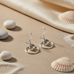 Load image into Gallery viewer, 925 Silver Moonstone Hoop Earrings for Women | Dangle Earrings
