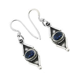 Load image into Gallery viewer, 925 Silver Blue Sapphire Earrings for Women | Dangle Earrings