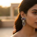 Load image into Gallery viewer, 925 Silver Amethyst & Pearl Earrings for Women | Gift