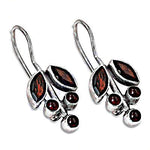 Load image into Gallery viewer, 925 Silver Garnet Drop Earrings for Women | Dangle Earrings
