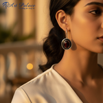 Load image into Gallery viewer, Silver Oval Garnet Drop Earrings for Women | Daily Wear Jewelry