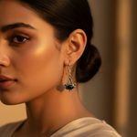 Load image into Gallery viewer, 925 Silver Onyx Drop Earrings for Women | Daily Wear