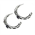 Load image into Gallery viewer, Silver Geometric Hoop Earrings for Women | Statement Jewelry