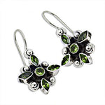 Load image into Gallery viewer, 925 Silver Peridot Flower Earrings | Women's Daily Wear