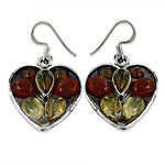 Load image into Gallery viewer, 925 Silver Heart Gemstone Earrings | Women's Jewelry Gift