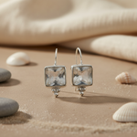 Load image into Gallery viewer, 925 Silver Moonstone Square Drop Earrings for Women | Gift