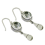 Load image into Gallery viewer, 925 Silver Green Amethyst Earrings for Women | Dangle Jewelry