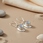 Load image into Gallery viewer, 925 Silver Moonstone Earrings | Dangle Earrings for Women