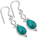 Load image into Gallery viewer, 925 Silver Turquoise Teardrop Earrings for Women | Gift Jewelry