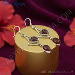 Load image into Gallery viewer, 925 Silver Carnelian Drop Earrings for Women | Gemstone Jewelry