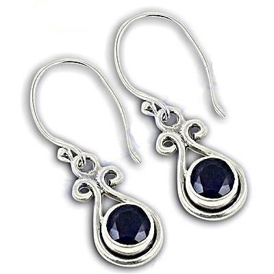 925 sterling silver sapphire drop earrings for women | gift