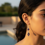 Load image into Gallery viewer, 925 Silver Amethyst Drop Earrings | Women's Jewelry Gift