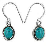 Load image into Gallery viewer, 925 Silver Turquoise Stone Earrings for Women | Dangle Earrings