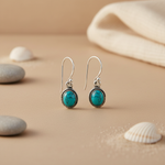 Load image into Gallery viewer, 925 Silver Turquoise Stone Earrings for Women | Dangle Earrings
