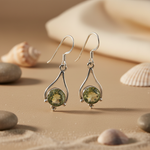 Load image into Gallery viewer, 925 Silver Green Amethyst Earrings for Women | Dangle Jewelry