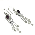 Load image into Gallery viewer, 925 Silver Amethyst Drop Earrings for Women | Dangle Earrings