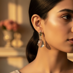 Load image into Gallery viewer, Silver Moonstone Dangle Earrings for Women | Daily Wear Jewelry