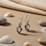 Load image into Gallery viewer, 925 Silver Moonstone Drop Earrings for Women | Dangle Earrings