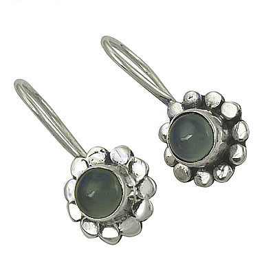 925 silver gemstone drop earrings for women | daily wear