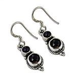 Load image into Gallery viewer, 925 Silver Black Onyx Dangle Earrings for Women | Gemstone Jewelry